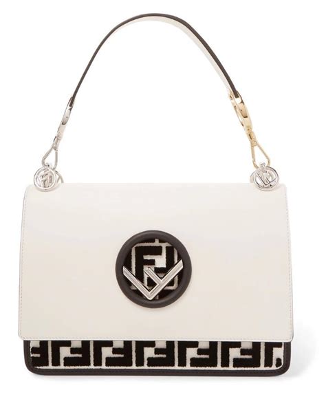 fendi black white bag|Fendi black shoulder bag.